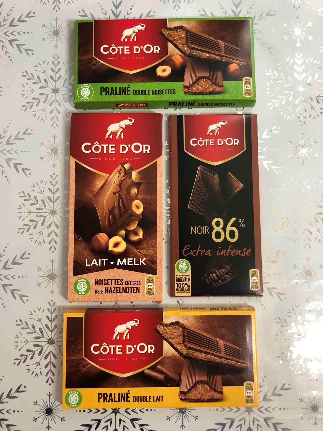 assortment Cote D'or chocolate