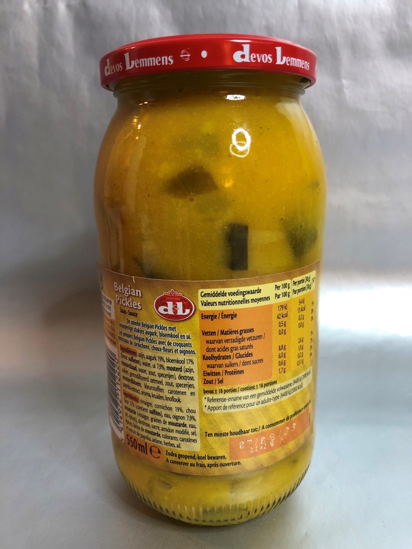 D&L Belgian pickles 550ml