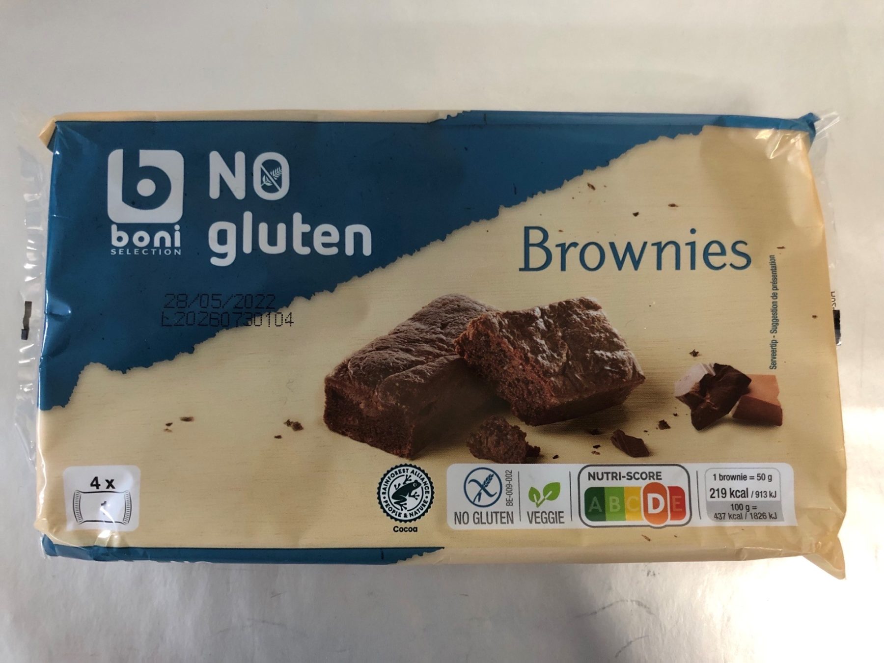 'No gluten' Belgian brownies