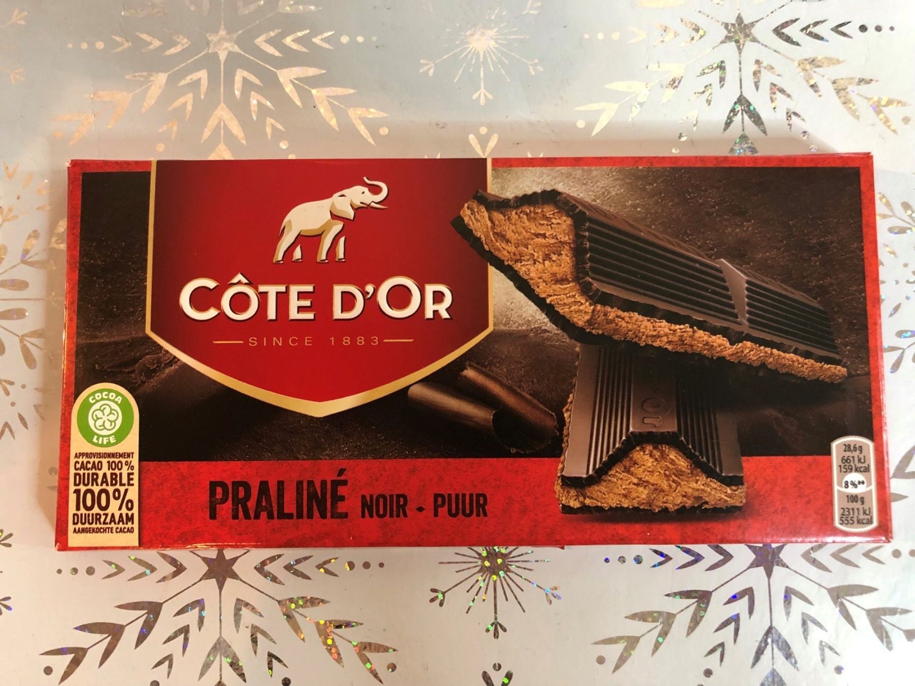 Cote D'Or dark chocolate with praline filling