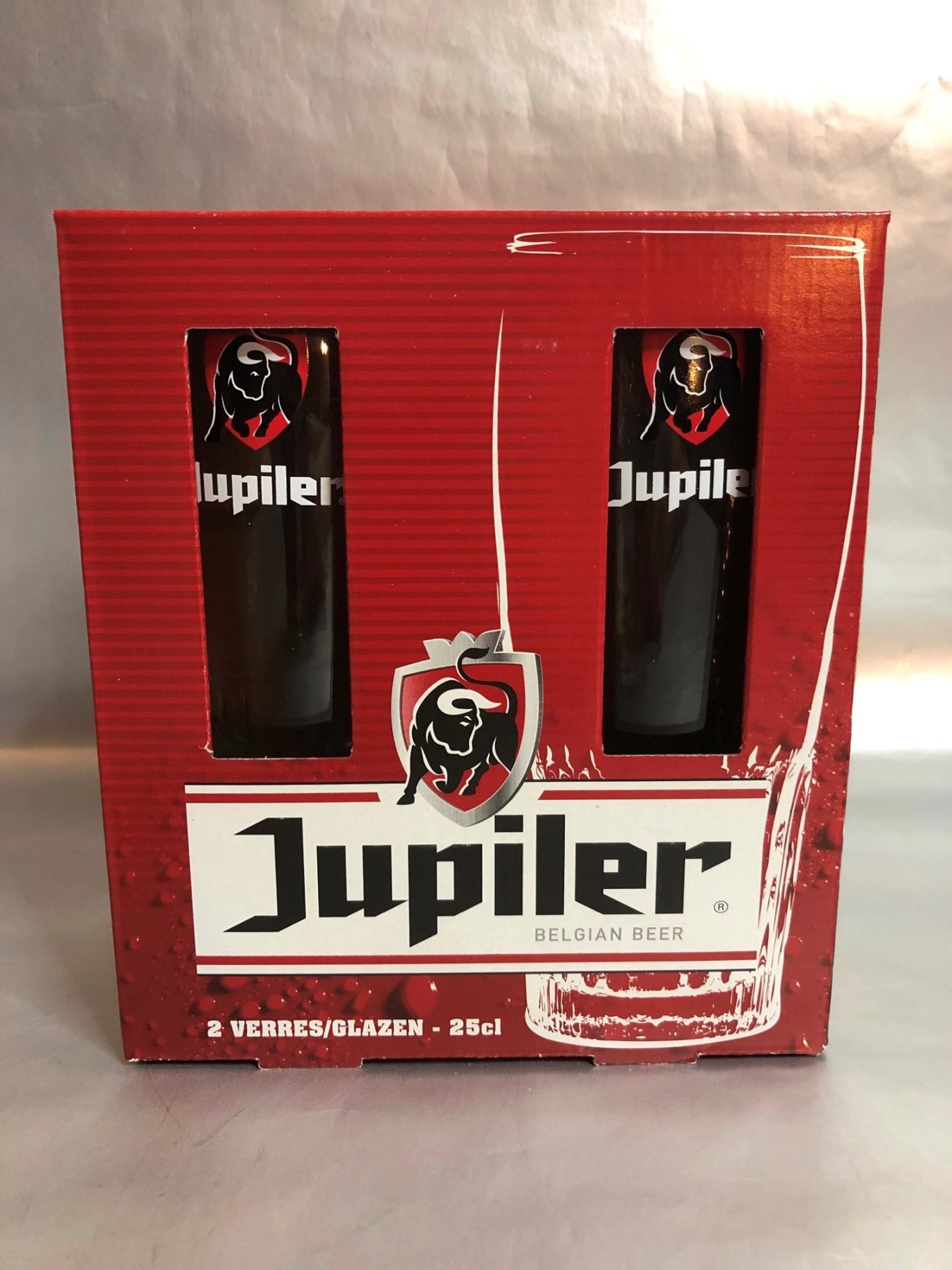 Jupiler beer glass duo pack
