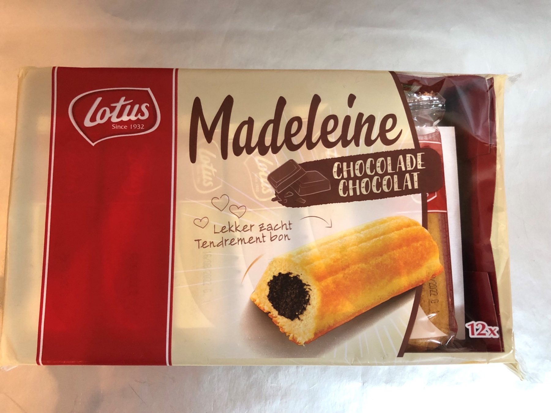 Lotus 'Madeleine' with Belgian chocolate